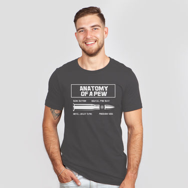 Gun Lover Gift for Men Anatomy of Pew T-Shirt